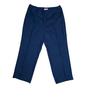 Talbots Womens 20W Black Pants Silk Wool NEW NWT Flat Front Lined Office